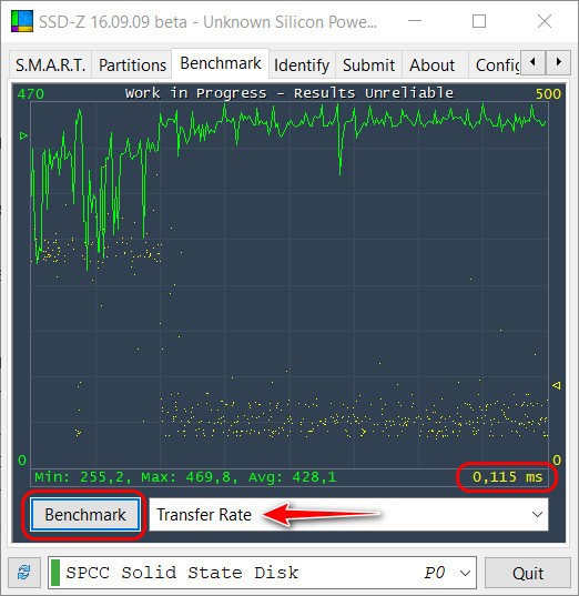  Диагностика SSD-диска программой SSD-Z 