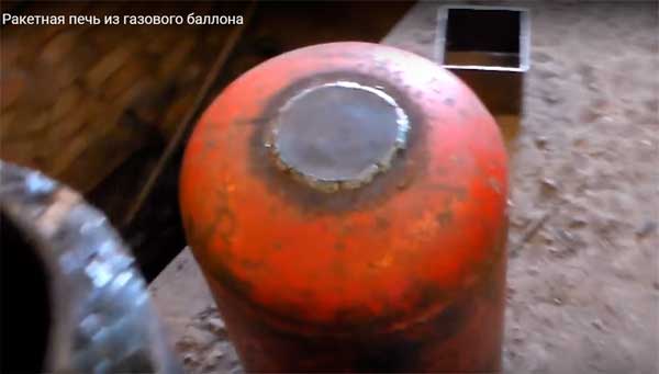 Печь ракета из газового баллона: чертежи, фото, видео Печь ракета из газового баллона: чертежи, фото, видео