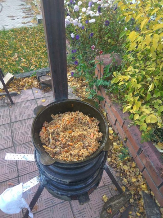 Печь для казана из дисков