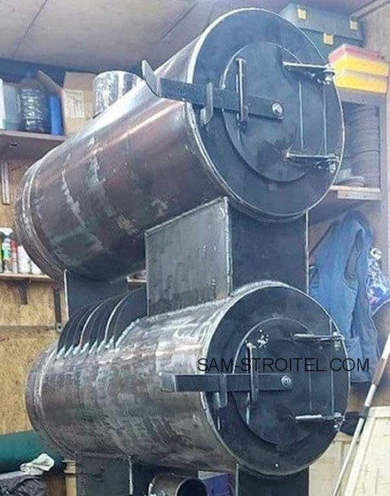 Буржуйка своими руками с дожиганием пиролизных газов: фото + описание