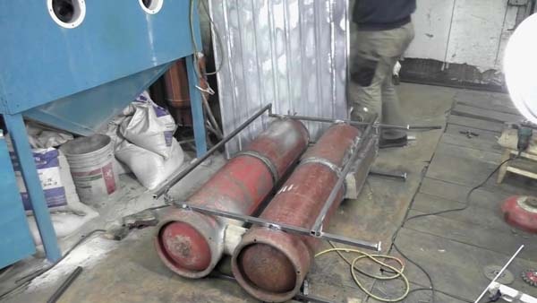 Печь из газовых баллонов сделанная своими руками