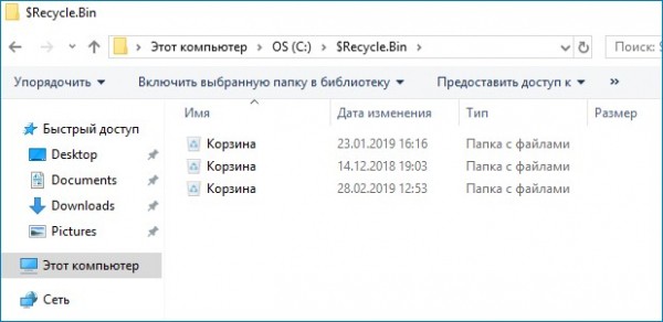  Как достать файл из корзины, если Windows не загружается 