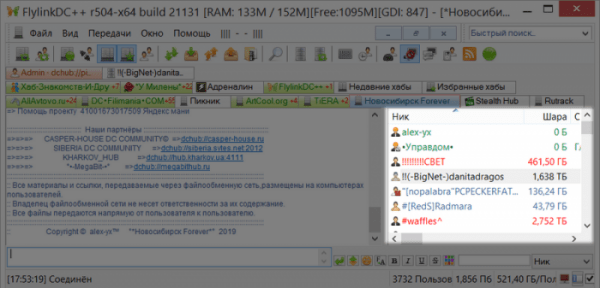  Файлообменная сеть P2P и клиенты DC++ 