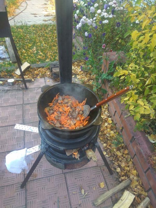 Печь для казана из дисков