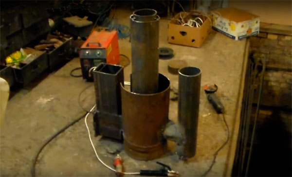 Печь ракета из газового баллона: чертежи, фото, видео Печь ракета из газового баллона: чертежи, фото, видео