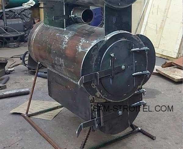 Буржуйка своими руками с дожиганием пиролизных газов: фото + описание