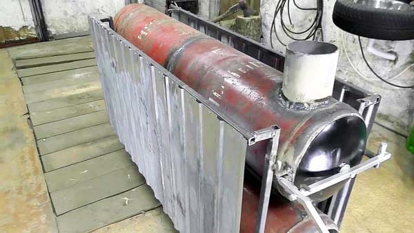 Печь из газовых баллонов сделанная своими руками
