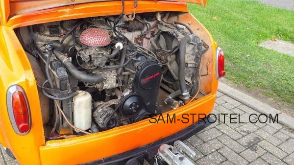Авто самоделка ЗАЗ-965 с двигателем Suzuki Samurai и прицепом с мангалом Авто самоделка ЗАЗ-965 с двигателем Suzuki Samurai и прицепом с мангалом