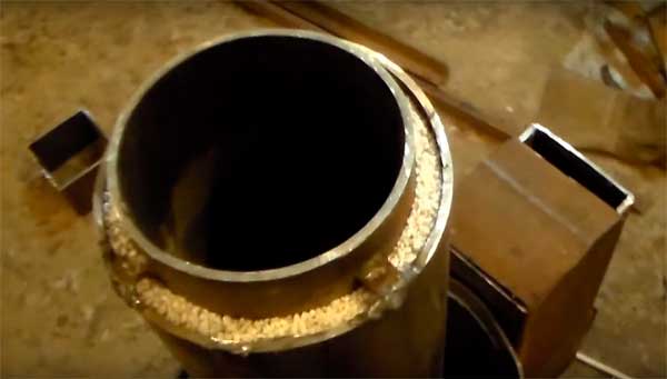 Печь ракета из газового баллона: чертежи, фото, видео Печь ракета из газового баллона: чертежи, фото, видео