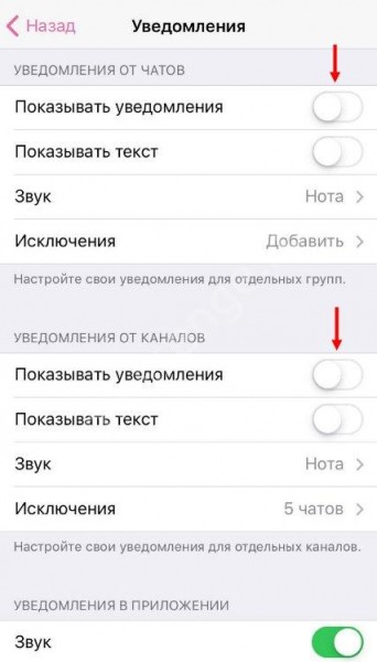 Как в Телеграмме отключить уведомления на телефоне и компьютере Как в Телеграмме отключить уведомления на телефоне и компьютере