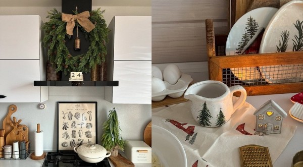 
                                9 красивых идей для украшения кухни к Новому году                            