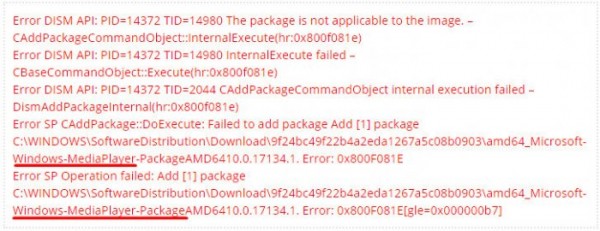 Ошибка 0x800f081e при обновлении до Windows 10 April 2018 Update версия 1803 Ошибка 0x800f081e при обновлении до Windows 10 April 2018 Update версия 1803