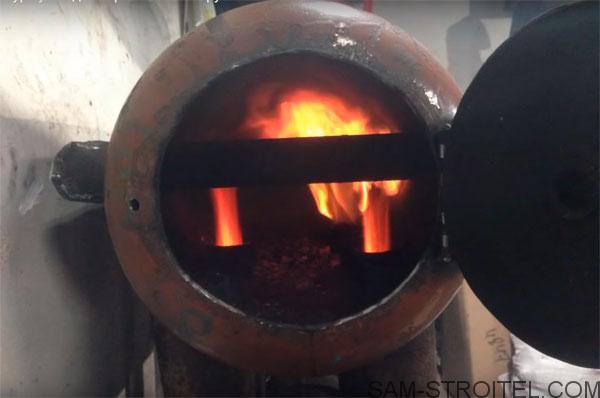 Печь из газового баллона своими руками