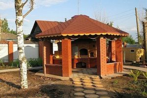 Беседка из кирпича: делаем своими руками с пошаговой фото инструкцией