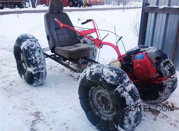 Простой самодельный вездеход из мотоблока