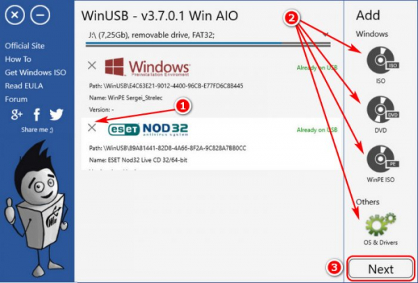  Программа WinUSB: создаём мультизагрузочную флешку 