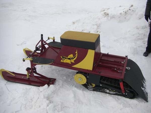 Сделал самодельный снегоход с двигателем «Lifan» 9 л.с