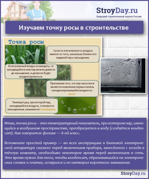 Как определить точку росы? Способы определения, формула, таблица, советы эксперта