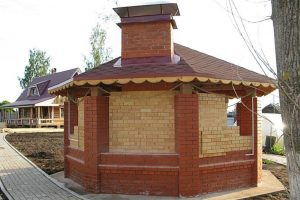 Беседка из кирпича: делаем своими руками с пошаговой фото инструкцией
