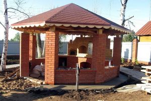 Беседка из кирпича: делаем своими руками с пошаговой фото инструкцией