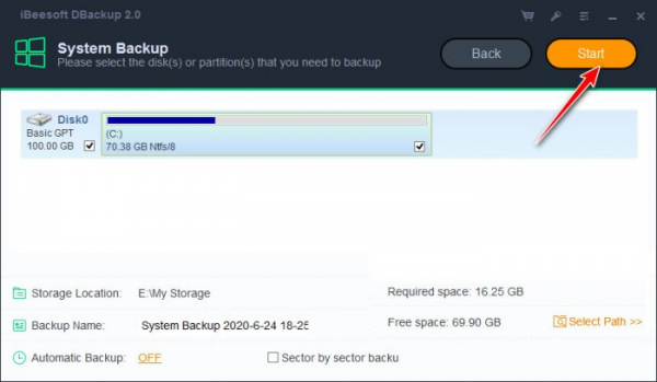 Резервное копирование Windows программой iBeesoft DBackup Резервное копирование Windows программой iBeesoft DBackup