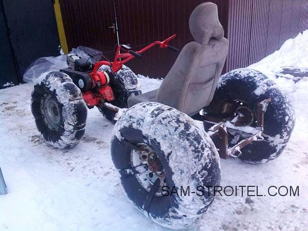Простой самодельный вездеход из мотоблока