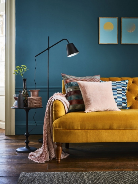 Как оформить интерьер в горчичном цвете?