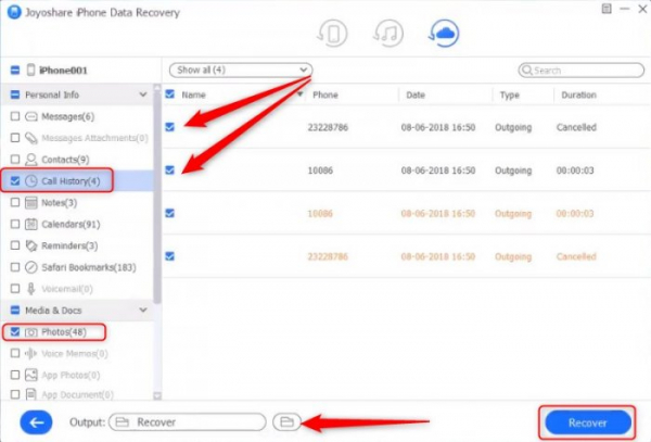  Восстановление данных iPhone, iPad, iPod в среде Windows программой Joyoshare Data Recovery 