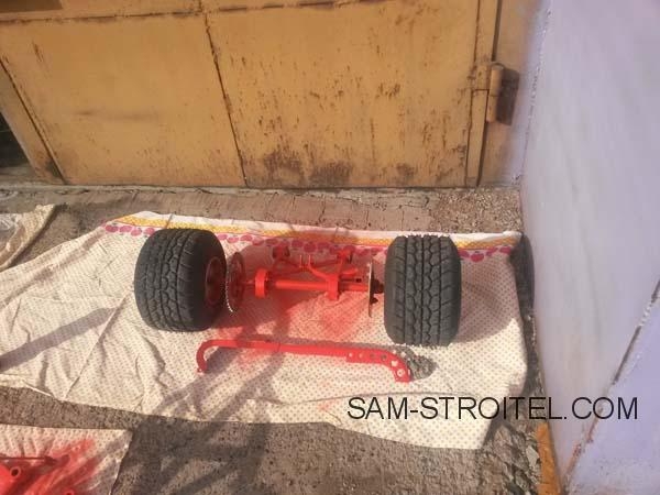 Квадроцикл своими руками с двигателем 6.5 л.с от мотоблока Квадроцикл своими руками с двигателем 6.5 л.с от мотоблока