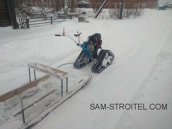 Самодельный вездеход из мотоблока на гусеничном ходу
