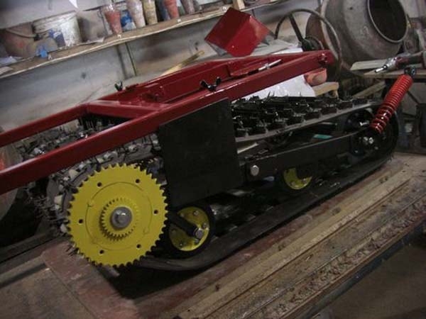 Сделал самодельный снегоход с двигателем «Lifan» 9 л.с