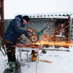 Отрезной станок из болгарки с протяжкой