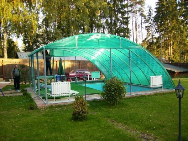 Навес из поликарбоната своими руками: рассмотрим чертежи и процесс монтажа
